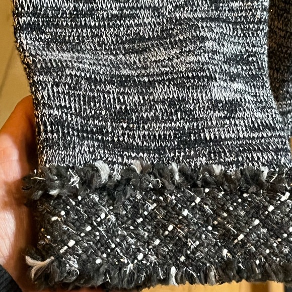 Tribal  black,white and silver sweater jacket - Picture 6 of 8